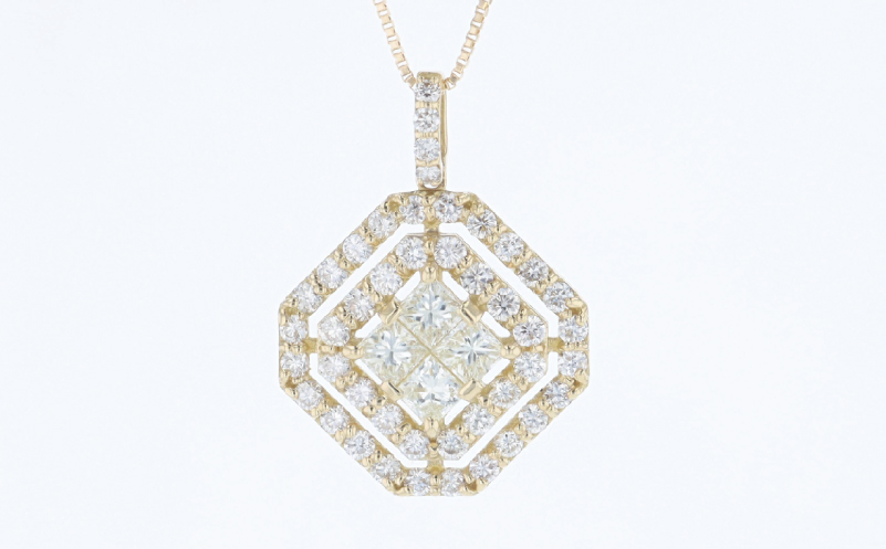 アルカンシェル18金YGダイヤペンダント（計 1.00ct） J092