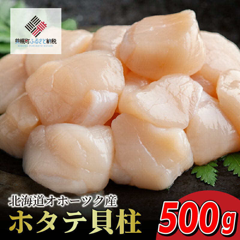 【ふるさと納税】 北海道オホーツク産 ホタテ貝柱 500g×1パック ふるさと納税 帆立 ほたて ホタテ 帆立貝柱 ほたて貝柱 ホタテ貝柱 貝柱 貝ばしら お刺身 バター焼き 北海道 美幌町 【配送不可地域：離島】