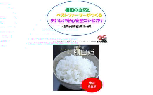 【令和7年産新米予約】定期 12ヶ月 姨捨の棚田 プレミアムコシヒカリ 「 棚田姫 」 5kg | 定期便 12回 米 白米 精米 棚田米 長野県 千曲市 おばすて 信州