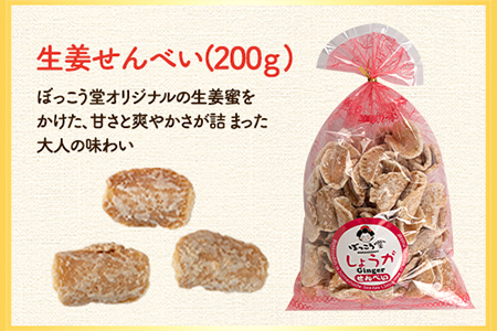 選べる お好みセット 計4袋 手焼き せんべい ぼっこう堂 【種類:生姜×みそ】《30日以内に順次出荷(土日祝除く)》 岡山県矢掛町 煎餅 詰め合わせ