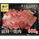 【ふるさと納税】神戸牛　霜降り焼肉　600g【配送不可地域：離島】【1441913】