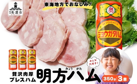 明方ハム プレスハム 豚肉 国産 明方ハム【3本】