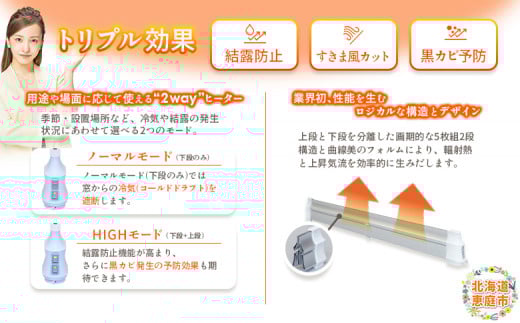 結露防止ヒーター　aru（アル）　90cmタイプ（aru-900SL）