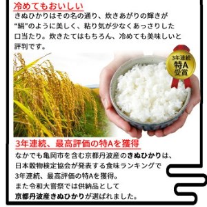 定期便 無洗米 5kg 6ヶ月 京都丹波産 キヌヒカリ 6回定期便 5kg ×6回 計30kg ※受注精米 ※北海道・沖縄・その他離島への配送不可《米 白米 きぬひかり 5kg 6回 計30キロ ふる