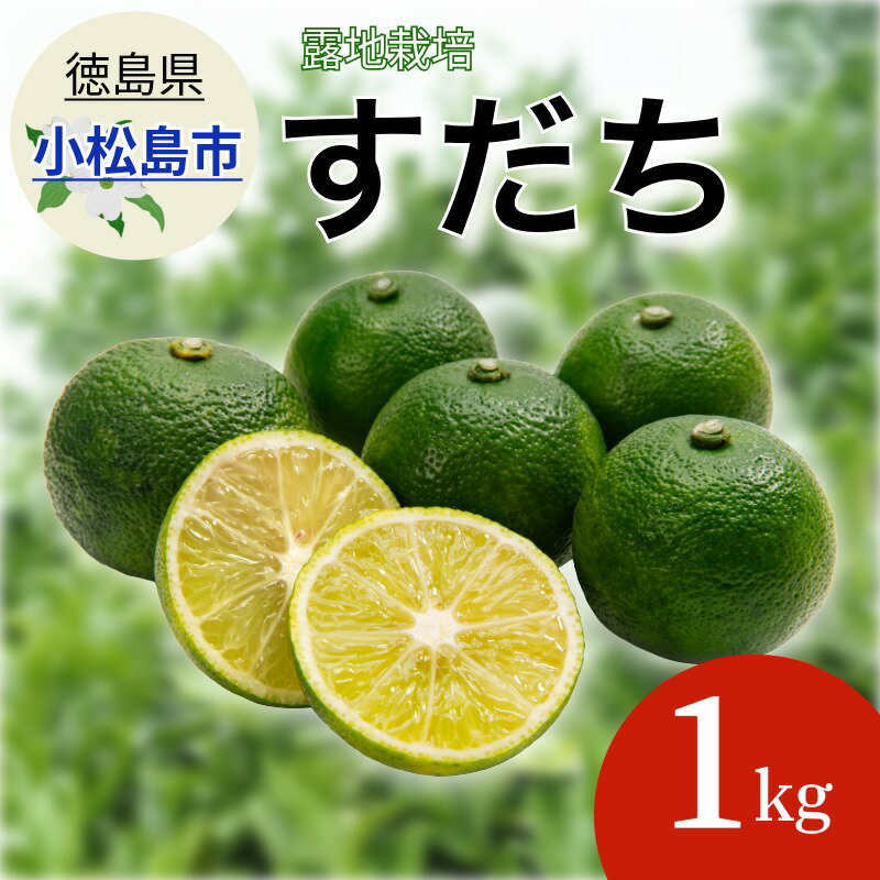 【ふるさと納税】 【2026年8月中旬発送】すだち 1kg 露地栽培 徳島県 小松島産 スダチ すだち果汁 焼き魚 しいたけ お酒 柑橘 酢 旬 刺身 ぶり 豆腐 徳島 小松島