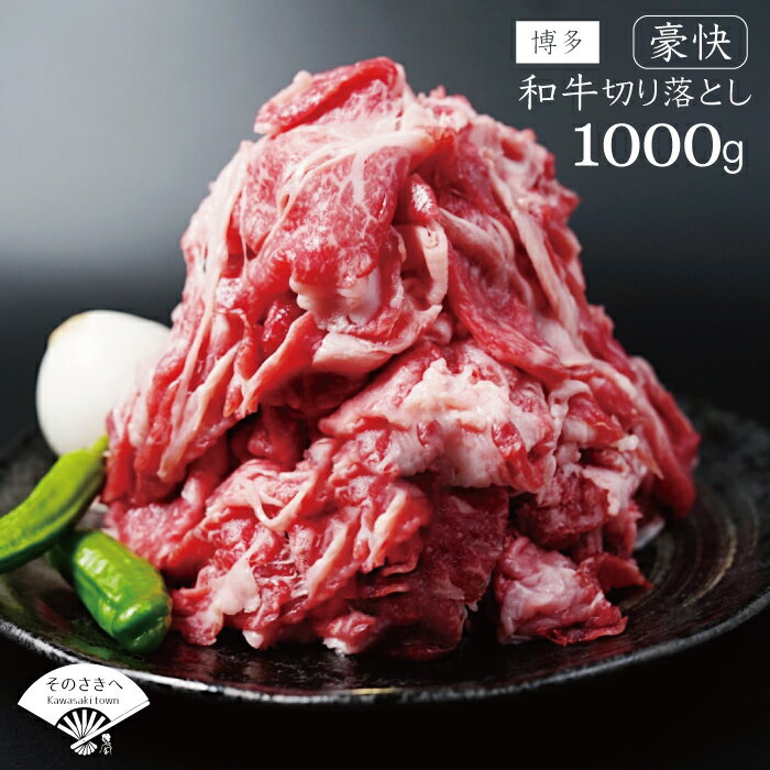 【ふるさと納税】 ＼2倍レビューキャンペーン中！／ 博多和牛 切り落とし 1kg 冷凍 真空 小分け 500g × 2パック 国産 和牛 牛肉 ブランド和牛 スライス 焼き肉 お肉 便利 長期保存 ギフト 年末 年始 焼肉 惣菜 バーベキュー おかず 晩ごはん BBQ 夕食 福岡県 川崎デリカ