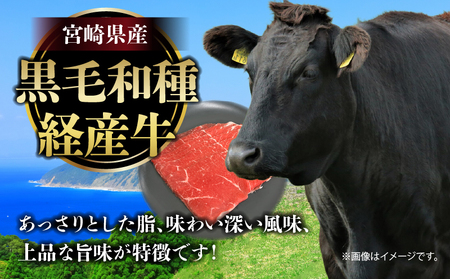 宮崎県産黒毛和種経産牛モモ1.5mmスライス 合計600g 宮崎牛 牛肉 モモ