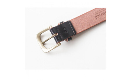 【minca】幅35mmベルト/36インチ  栃木レザーの希少な「ハーネスレザー」使用の贅沢な1枚革のレザーベルト/ブラック/HL-B02/BLACK/minca　551