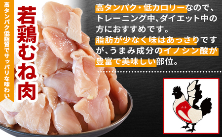 ＜宮崎県産若鶏切 むね肉 2.4kg（300g×8袋） 3か月定期便＞ 申込み翌月から発送 【 からあげ 唐揚げ カレー シチュー BBQ 煮物 チキン南蛮 小分け おかず おつまみ お弁当 惣菜 時