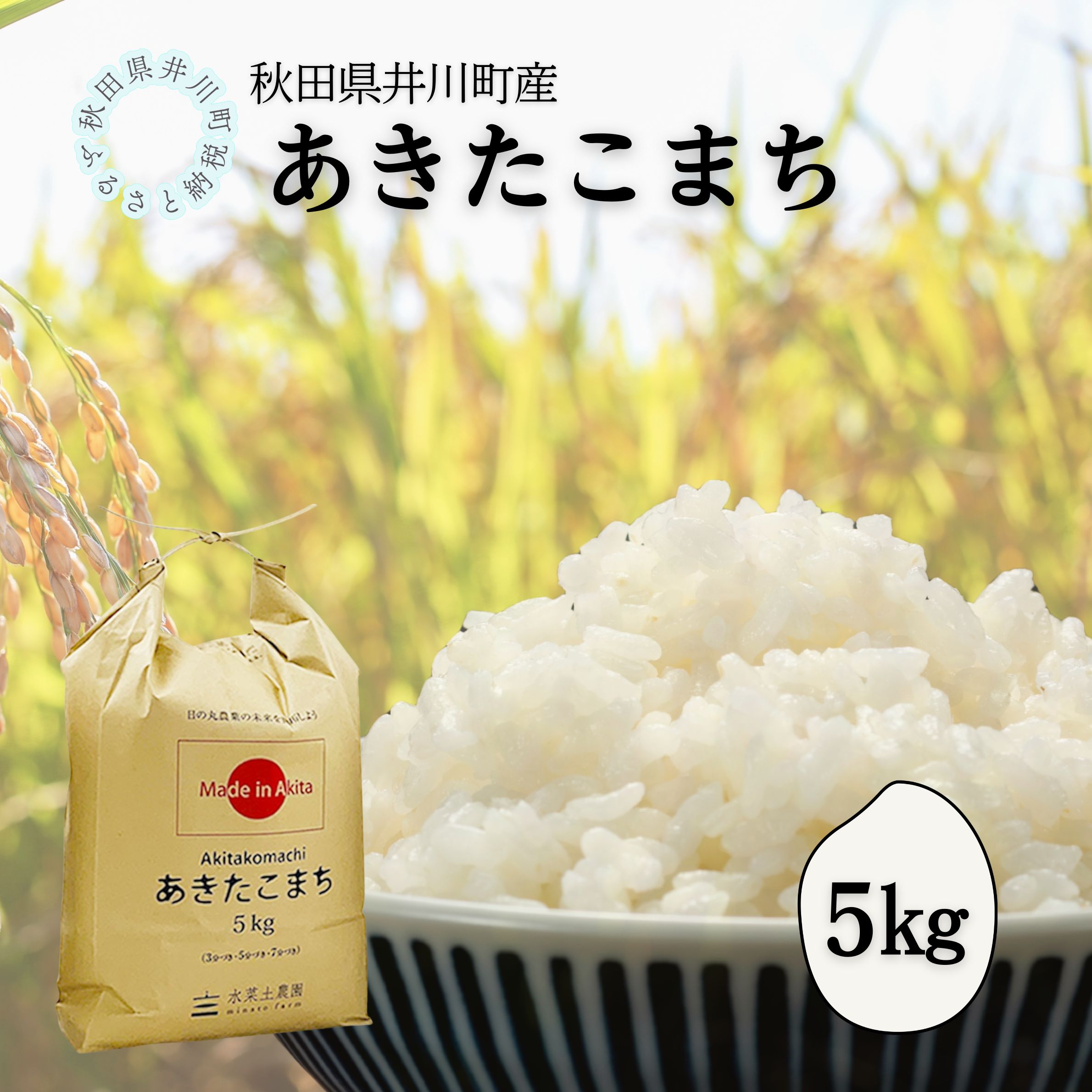 井川町産　あきたこまち5kg
