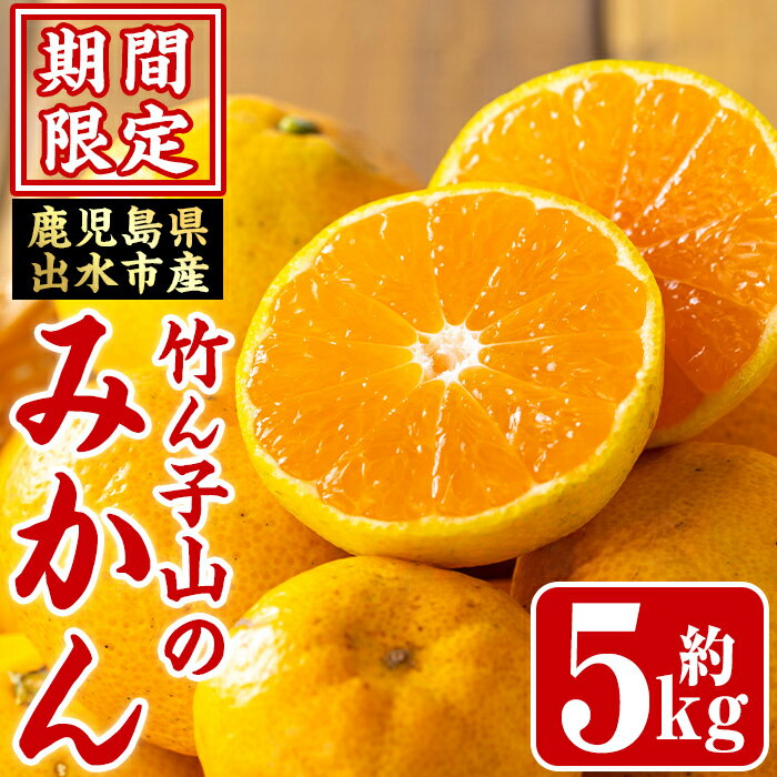 【ふるさと納税】＜先行予約受付中！2025年11月上旬～12月下旬の間に発送予定＞≪数量・期間限定≫いずみ産 竹ん子山のみかん(約5kg) 鹿児島 国産 九州産 みかん ミカン 蜜柑 柑橘 くだもの フルーツ 果実 【イーサイドライン】