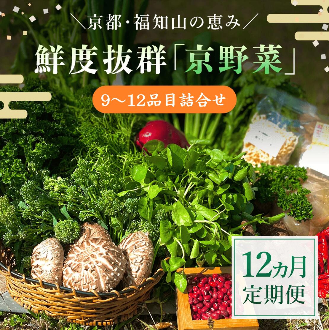 【ふるさと納税】 【12ヵ月定期便】鮮度抜群「京野菜」9～12品目詰合せ ふるさと納税 京野菜 野菜 新鮮 15品目 詰合せ 定期便 12か月 京都府 福知山市 FCCM020