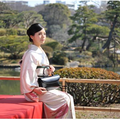 ふるさと納税 御代田町 【濱野皮革工藝のフォーマルバッグ】ロイヤルモデル(ブラック×ブラック金具) |  | 03