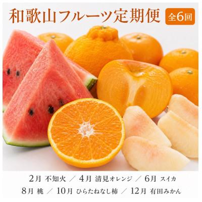 ふるさと納税 かつらぎ町 【発送月固定定期便】紀州和歌山産旬のフルーツセット(不知火・清見・スイカ・桃・柿・みかん)全6回