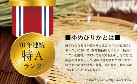 令和5年産！北海道産ゆめぴりか10kg(5kg×2)【特Aランク】米・食味鑑定士監修 配送地域指定＜6月より発送開始＞【16061】