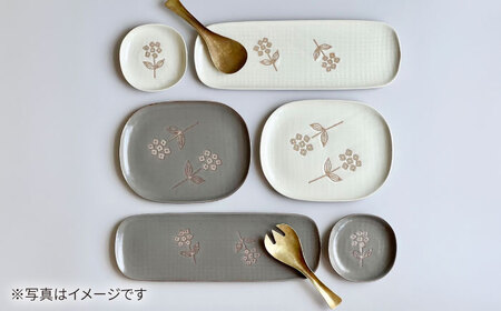 【瀬戸焼】wanohana大皿（灰）【株式会社カネ三商店】 / 皿 食器 / 瀬戸市[BBDD005]