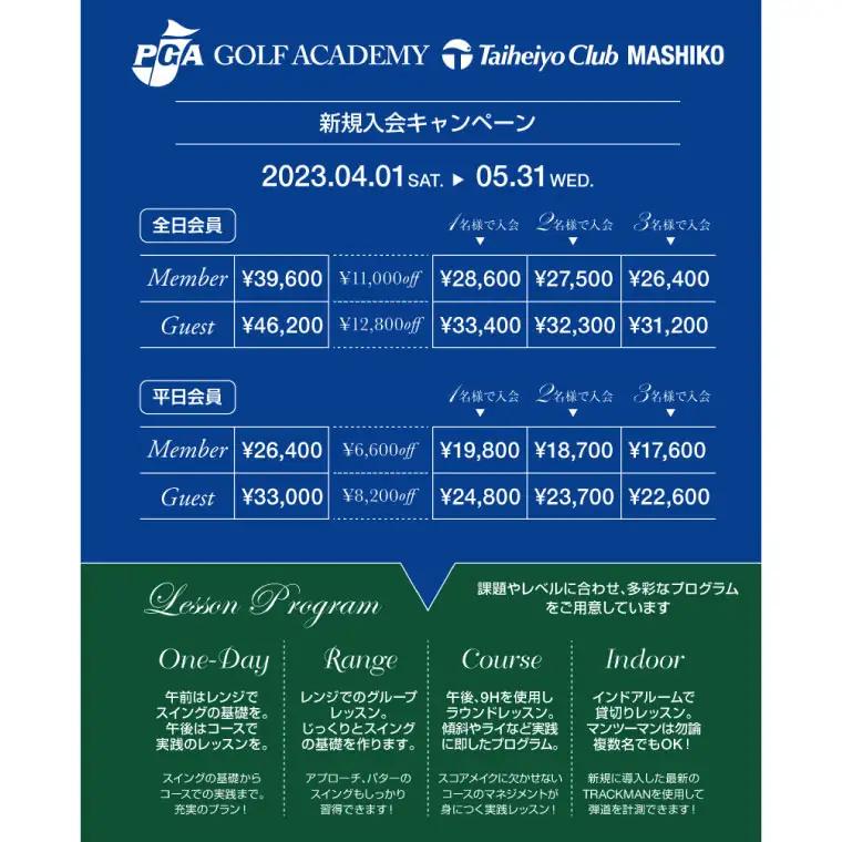 PGAゴルフアカデミー太平洋益子 平日 1DAYレッスン（15,000円分）CC013