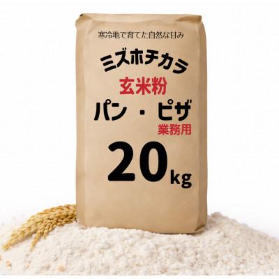 ふるさと納税 真庭市 パン ピザ用 ミズホチカラ 玄米粉 20kg