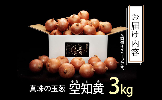 真珠の玉葱 空知黄 3kg ＜海のミネラルで育てた幻の玉葱 空知黄＞｜玉ねぎ たまねぎ タマネギ 北海道産 岩見沢市【a134-010】