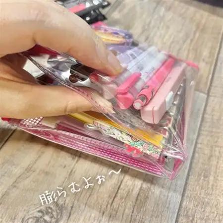 表紙がポーチになったM6ワイドサイズクリア手帳　推し活にも最高【SPEECHBALLOON】ピンク【1581349】