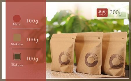 コーヒー飲み比べセット 粉 3種 自家焙煎 コーヒー飲み比べセット【100g×3】