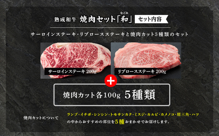 ≪黒毛和牛≫生体熟成和牛　焼肉セット 和 (なごみ) 【エム牧場】