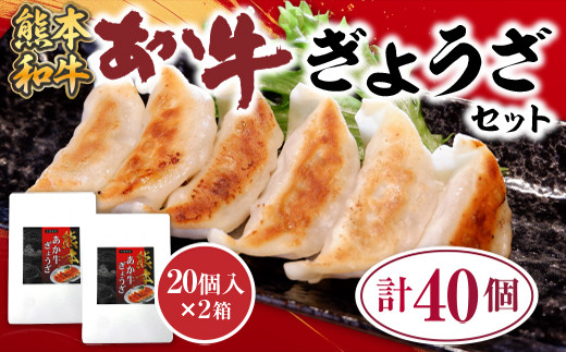 
            あか牛ぎょうざセット(あか牛餃子20個入り×2箱)(美里町)【1444411】
          