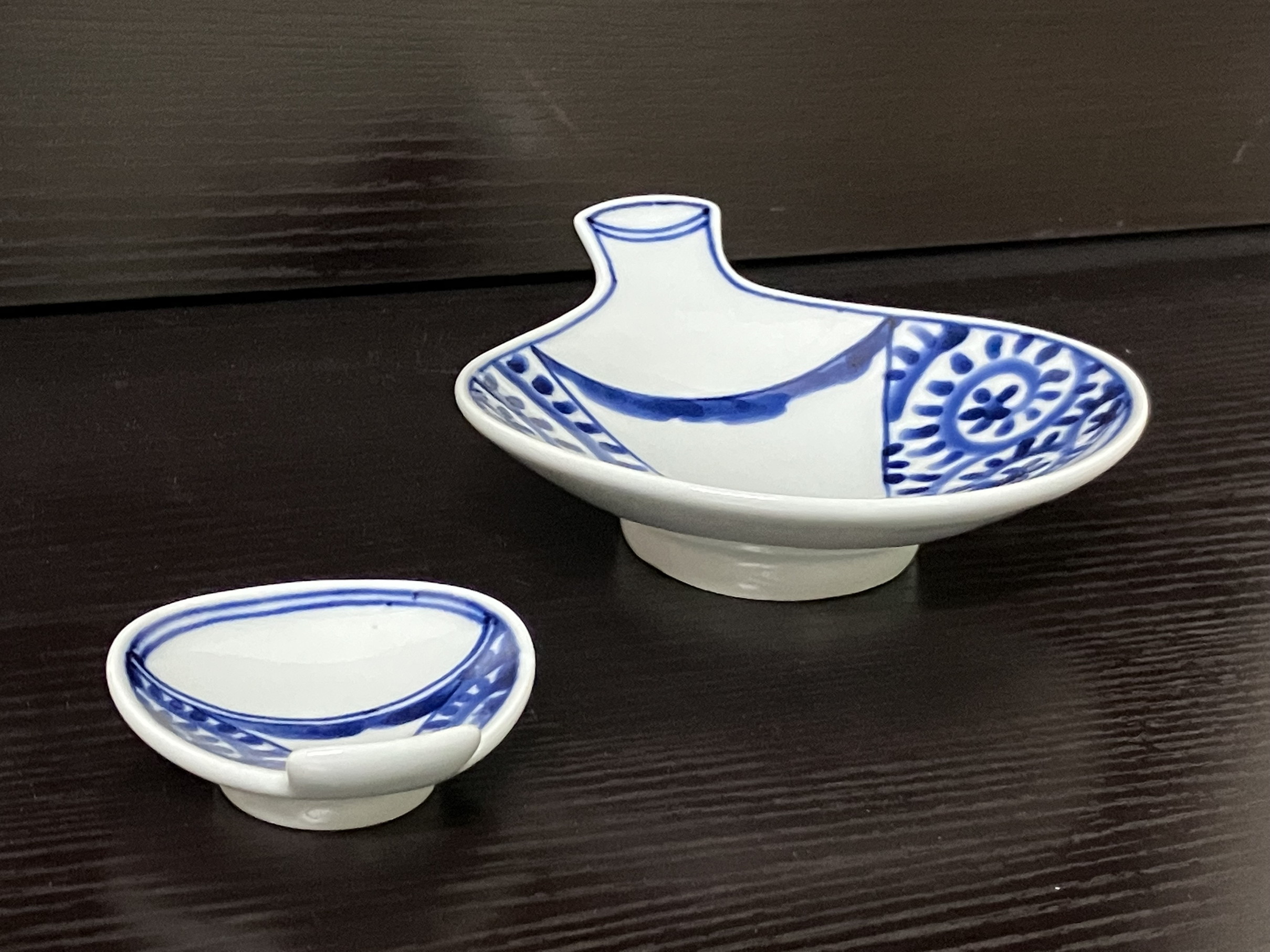 伊万里焼 扇割タコ唐草晩酌セット 165-H561