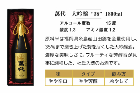大吟醸 35 萬代 日本酒 1800ml 大吟醸