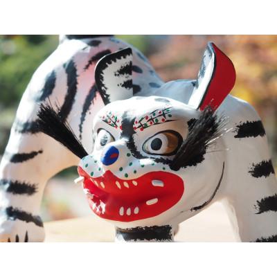 ふるさと納税 郡山市 【ふるさと納税】腰高とら(こしだかとら)Sサイズ 白色 伝統工芸品 張り子 干支 寅年 手づくり |  | 01