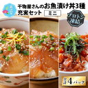 【ふるさと納税】干物屋さんの漬け丼 充実セットミニ【急速冷凍】（プロトン凍結） [A-022020]|詰め合わせ ギフト 海 父の日 セット 魚 冷凍 プロトン冷凍 凍結 小分け ご飯のお供 おつまみ お中元 お歳暮 お弁当 酒の肴 保存食 おかず 魚介類 送料無料