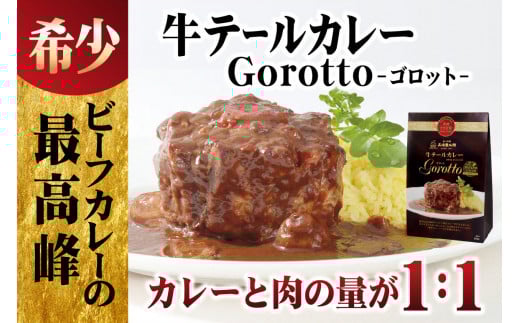 E229p 【2024北野エースカレー大賞受賞】【驚きの肉量】牛テールカレー ゴロット 3個セット 【豊味館】感動のやわらかさ Gorotto 長崎 佐世保 九州 レトルトカレー ビーフカレー