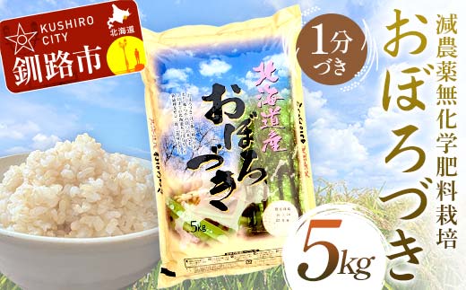 【令和7年度産 】【新米】減農薬9割減 ・ 化学肥料不使用おぼろづき 5kg 1分づき 北海道産 米 コメ こめ お米 白米 玄米 通常発送 _F4F-9415