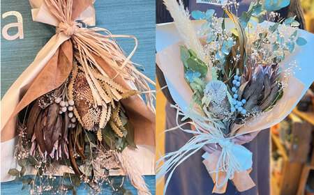 【ホワイト】ドライフラワー スワッグ Mサイズ インテリア 部屋 花  【flowerbasket namika】 [AKGA002-1]