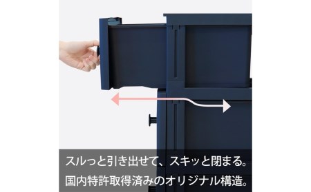収納チェスト ルームス コンベッソ 344 4段 ネイビー 収納チェスト リビングチェスト プラスチック 新生活