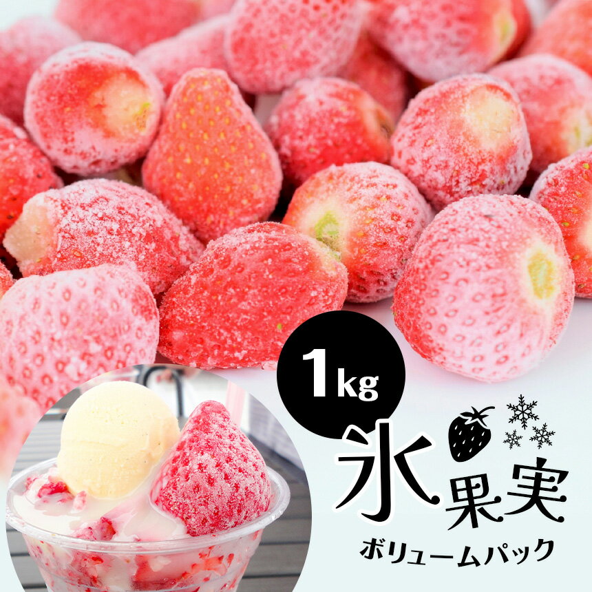 【ふるさと納税】氷果実ボリュームパック 冷凍 いちご とちあいか 1000g ｜ 苺 いちご とちあいか 冷凍いちご 特産品 500g 栃木県 真岡市 送料無料 アイス スムージー ジャム 氷菓 フルーツ