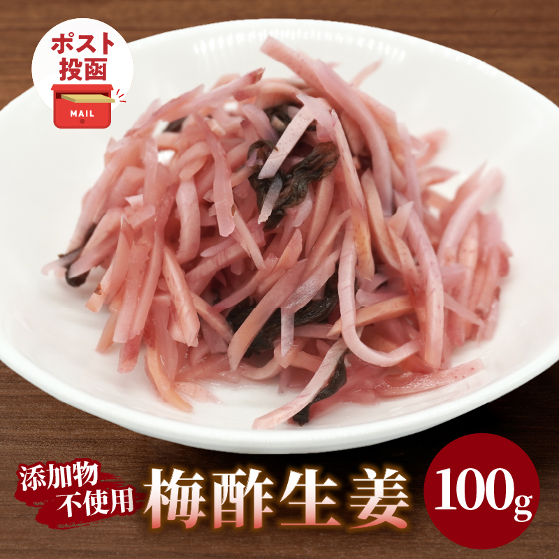 ＼ポスト投函／梅酢生姜100g_T037-010【おかず 漬物 野菜 加工品 国産 人気 ギフト 食品 つけもの おつまみ ご飯 贈り物 送料無料 プレゼント】