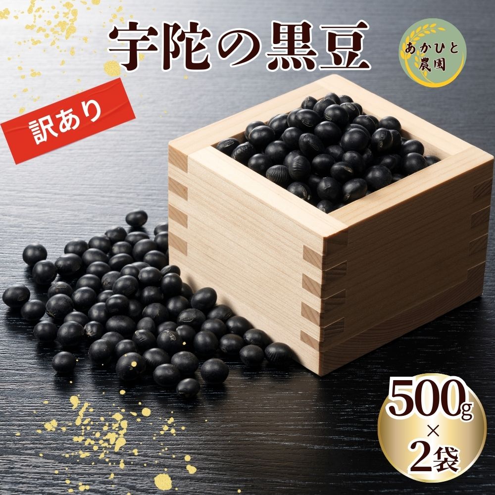 【ふるさと納税】(訳アリ)宇陀黒大豆 ＜500g×2袋＞ ／ 黒豆 栄養 効能 ご飯 茶 生豆 煮豆 奈良県 宇陀市 あかひと農園