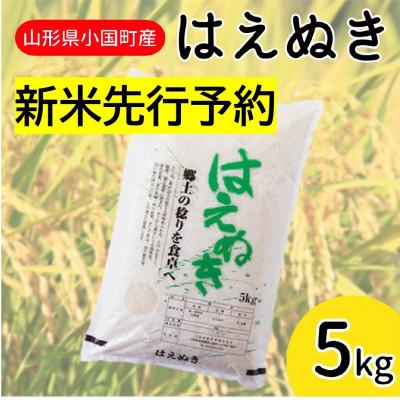 ふるさと納税 小国町 【令和8年産米先行予約】山形県小国町産　はえぬき5kg　小国米穀商業協同組合