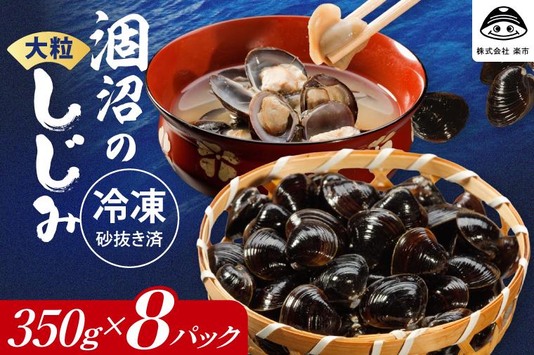 涸沼のプリップリ大粒冷凍しじみ（砂抜き済）350g×8P【国産 蜆 シジミ すなぬき クール オルニチン 小分け 味噌汁 栄養 貝汁 贈り物 ギフト 茨城県 水戸市】（BJ-6） 大粒350g×8袋（