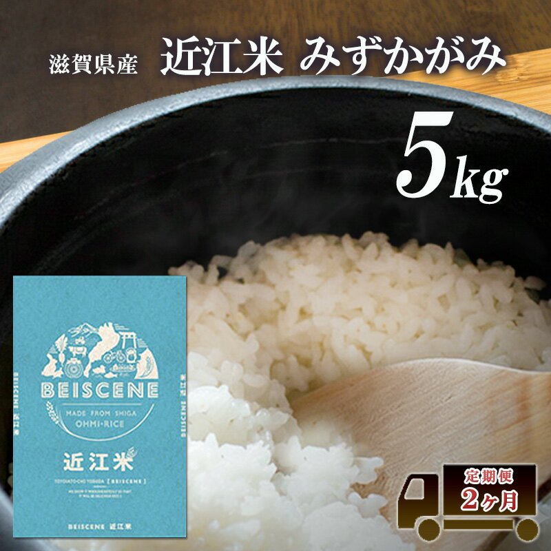 【ふるさと納税】【寄附額見直しました】 特A受賞歴 定期便 みずかがみ 5kg×2ヶ月 令和7年産 滋賀県豊郷町産 近江米 お米 白米 ごはん ライス 主食 炭水化物 おにぎり 定期 2回