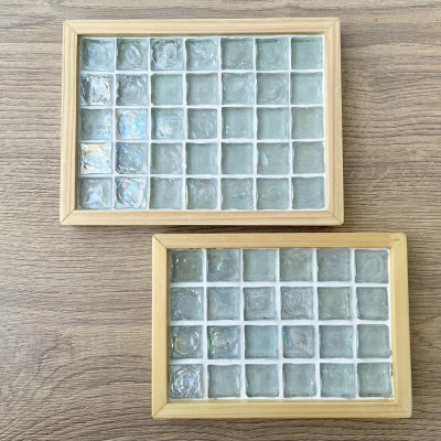 
                  ガラスタイルトレイ小・大各1枚セット(クリア・フラットフレーム)【1722440】
                