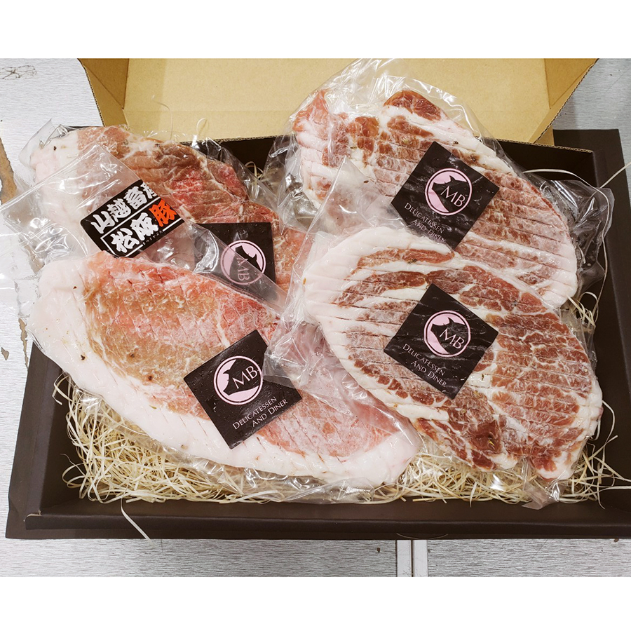 ＜松阪豚専門店　まつぶた＞松阪豚　ステーキ用（肩ロース・ランプ）各２枚