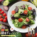 【ふるさと納税】 酵素ドレッシング 3本 セット 酵素 ドレッシング 200g 野菜 トマト たまねぎ 大根 詰め合わせ 熊本 阿蘇 産山村 送料無料 【1328609】