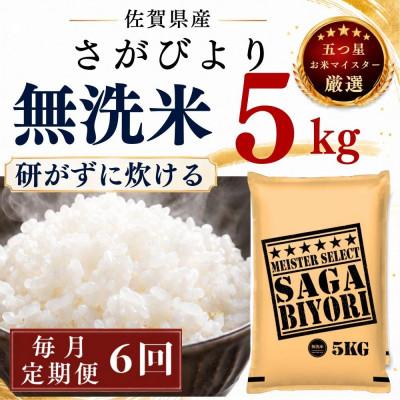 ふるさと納税 多久市 【毎月定期便】【無洗米】さがびより5kg(多久市)全6回
