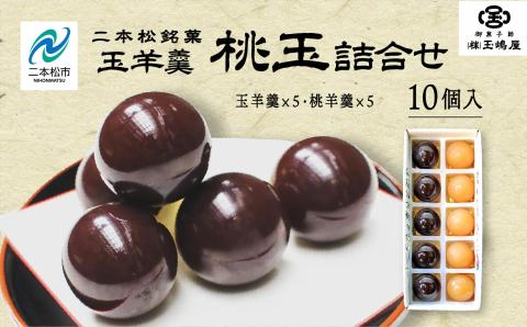 二本松の名物《玉嶋屋の桃玉詰め合わせ》10個入り【株式会社玉嶋屋】
