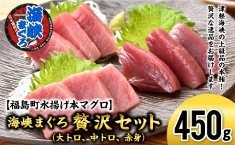 【先行予約】北海道福島町 水揚げ 本マグロ 「海峡まぐろ」 贅沢セット（大トロ・中トロ・赤身） FKO013