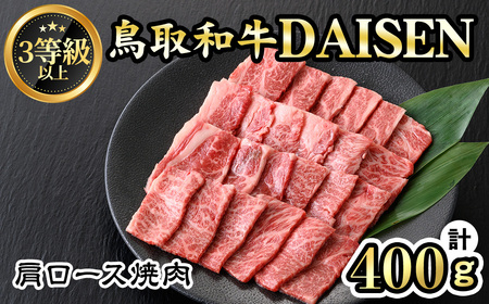 鳥取和牛DAISEN肩ロース焼肉(計400g)国産 鳥取県産 和牛 肩ロース 大山 牛肉 お肉 肉 お取り寄せ ギフト 贈答 プレゼント 誕生日プレゼント お祝い【sm-AO003】【大幸】