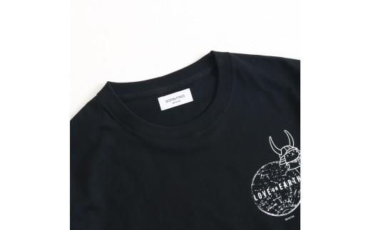 ひこにゃん ✕ BORN FREE コラボ LOVE ON EARTH Tシャツ Lサイズ ブラック 黒 ボーンフリー 服 シャツ ティーシャツ BORNFREE ご当地キャラ ご当地 ひこね キャラ