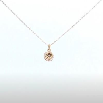 ふるさと納税 松山市 K18イエローゴールド 0.1/0.08ct ダイヤモンド ペンダントネックレス 花タイプ |  | 01